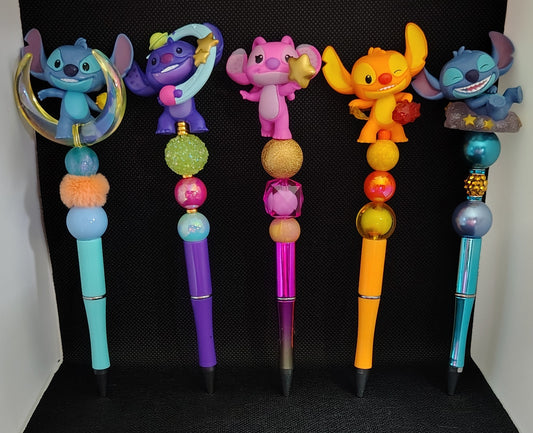 Stitch Out of This World figure beaded pens